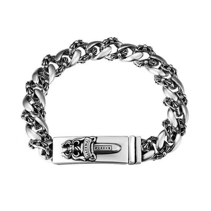 Chrome Hearts DAGGER ID FANCY LINK CLIP BRACELET 9