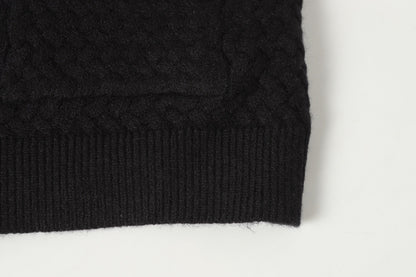 Chrome Hearts Gothic Cross Knit Cardigan - Black Grey Streetwear Jacket 904