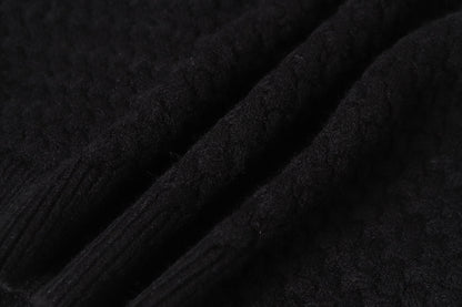 Chrome Hearts Gothic Cross Knit Cardigan - Black Grey Streetwear Jacket 904
